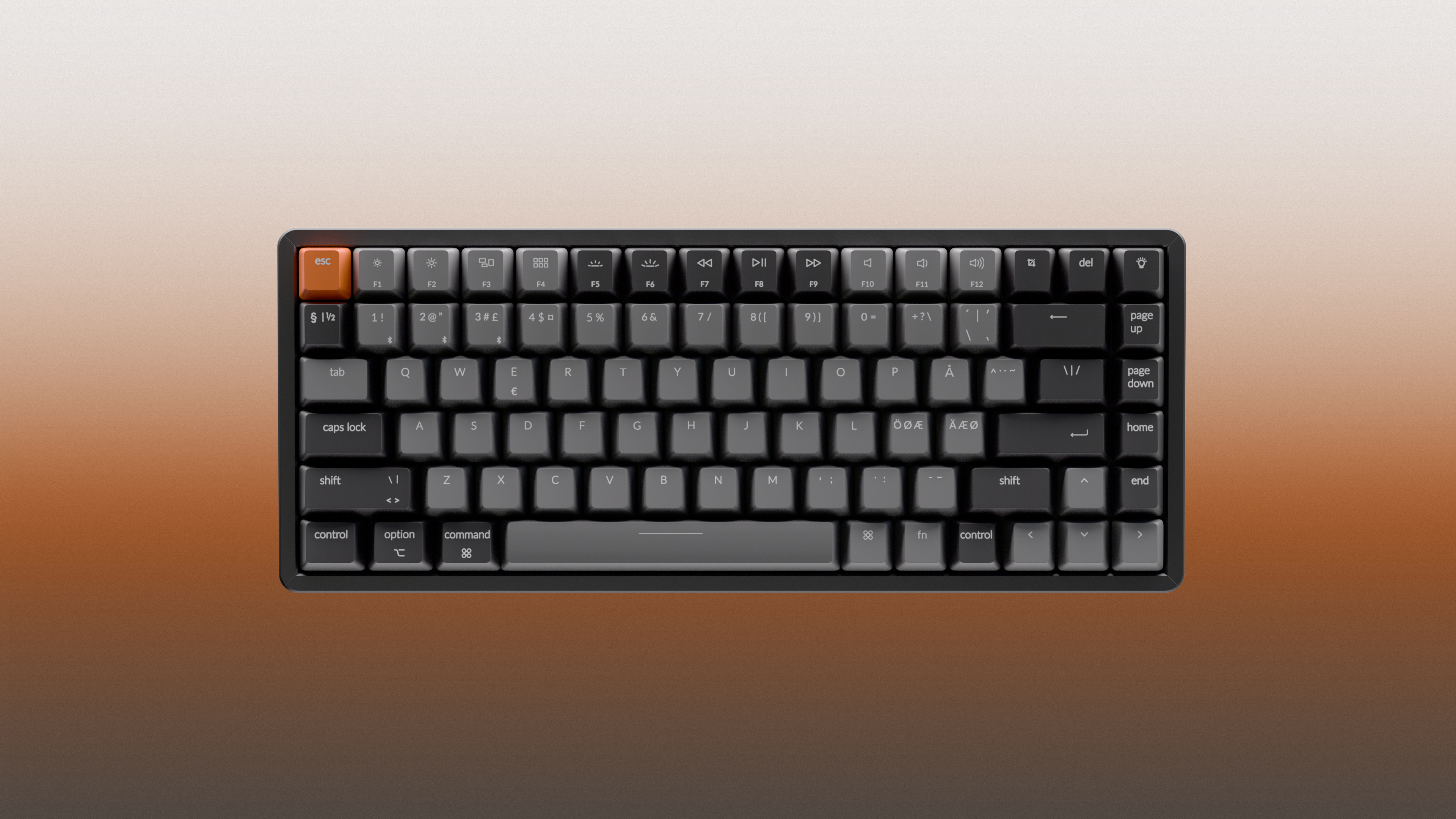 Hero render of a premium keyboard concept