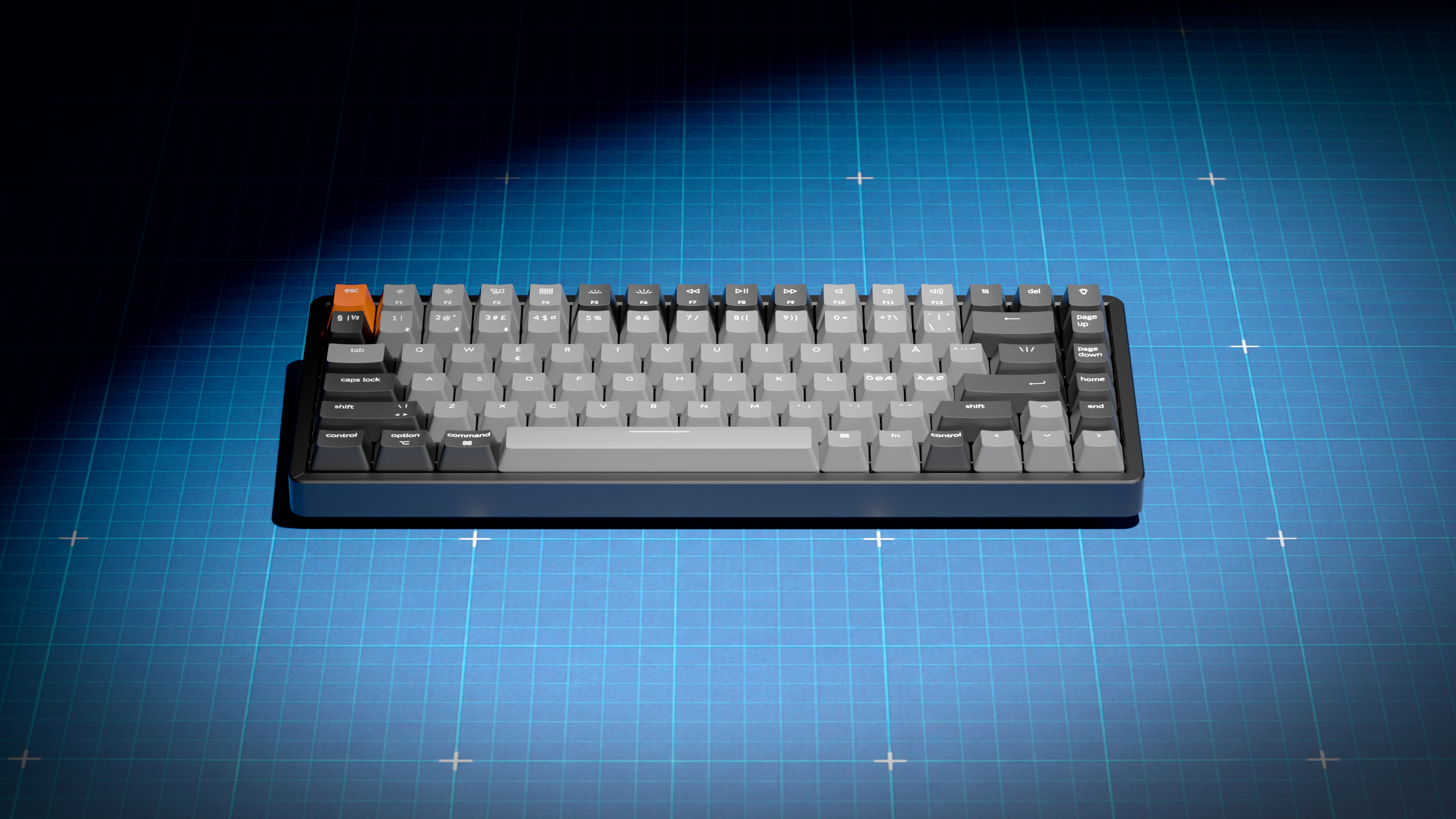 Additional hero render of the keyboard concept